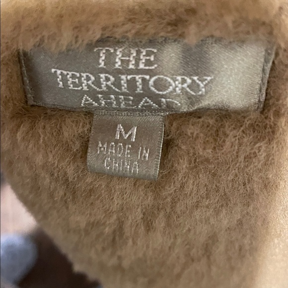 The Territory Ahead Vest Women Size M Tan Genuine Leather Zipper and Snaps - Picture 7 of 16